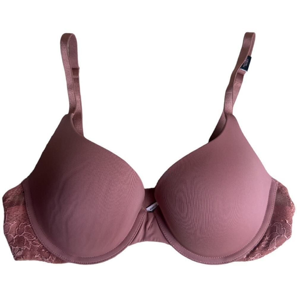 Victoria Secret Mauve Brick T-Shirt Push Up Bra Women's Size 34C NWT